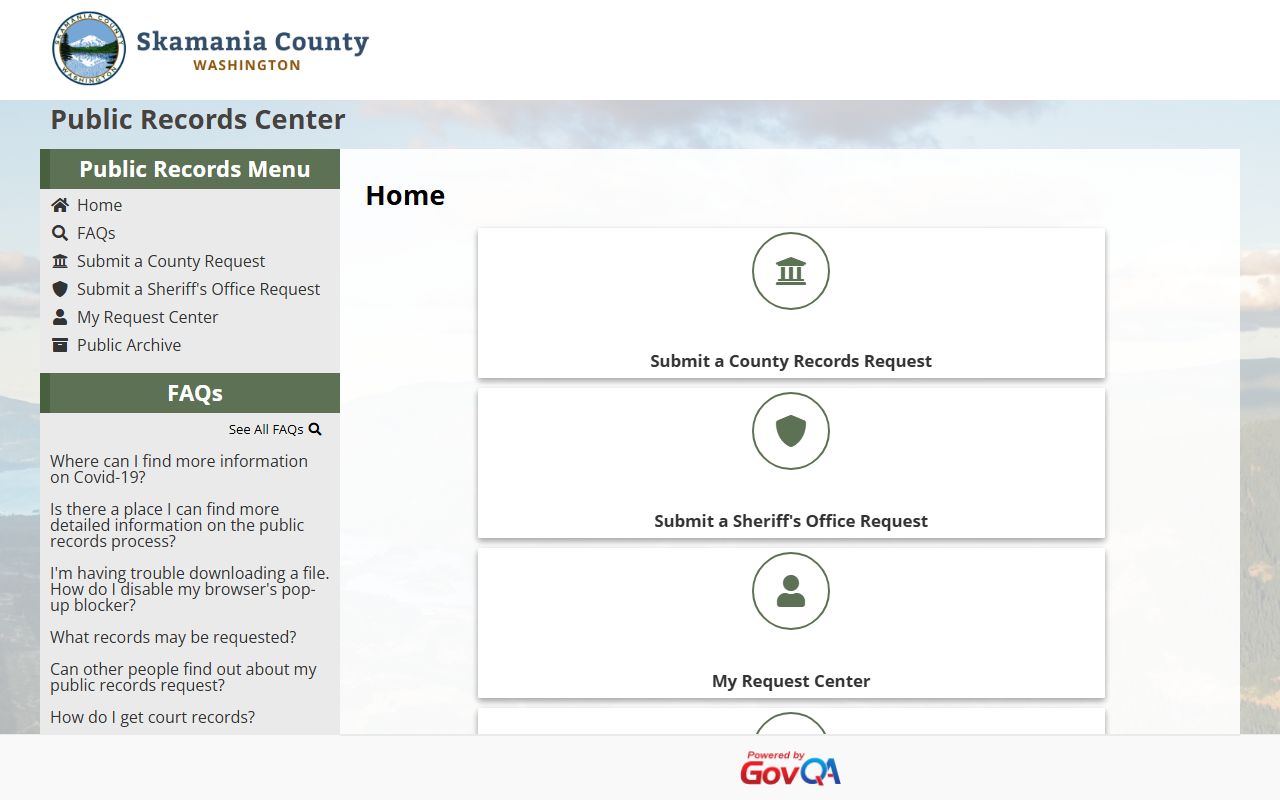Skamania County jail records public records portal